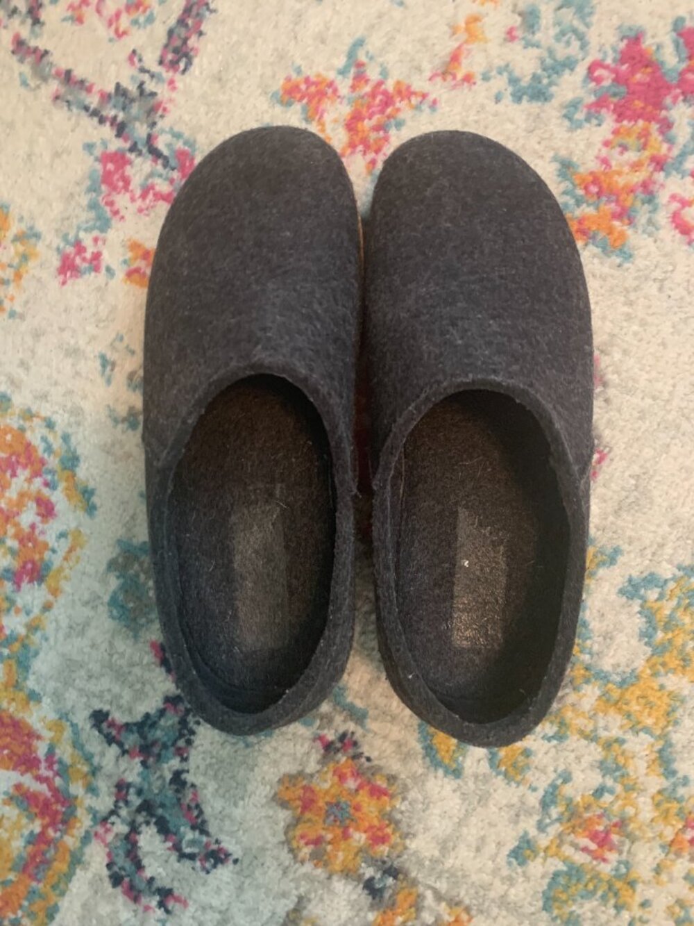 Haflinger dark gray closed slip in clogs size 37 - Picture 3 of 6